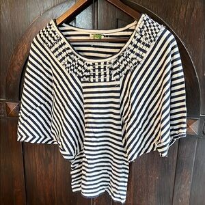 Anthropologie striped batwing top